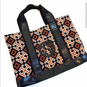 Torrey Burch canvas Toto with logo